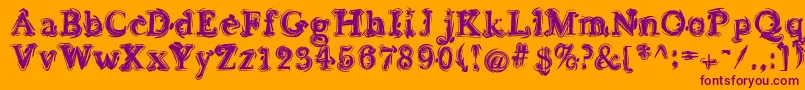 Sea Font – Purple Fonts on Orange Background