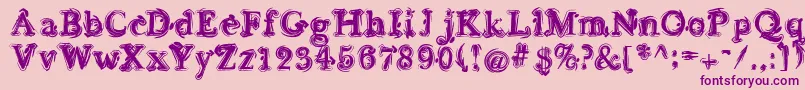 Sea Font – Purple Fonts on Pink Background