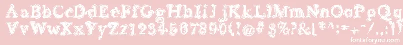 Sea Font – White Fonts on Pink Background