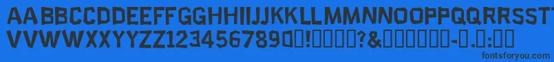 Sciep Font – Black Fonts on Blue Background