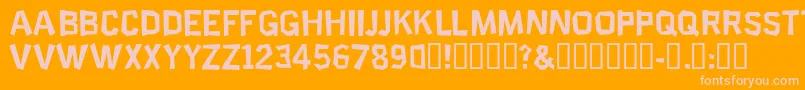 Sciep Font – Pink Fonts on Orange Background