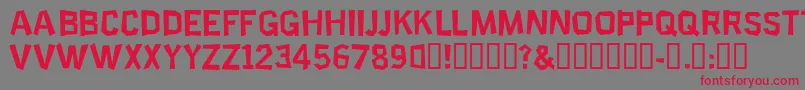 Sciep Font – Red Fonts on Gray Background