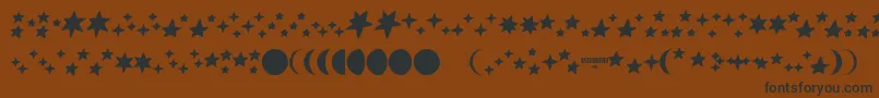 Шрифт Astronomy – чёрные шрифты на коричневом фоне
