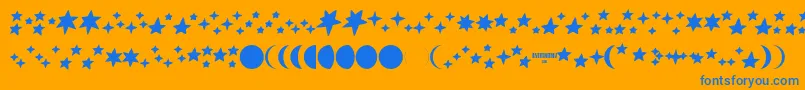 Astronomy Font – Blue Fonts on Orange Background