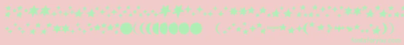 Astronomy Font – Green Fonts on Pink Background