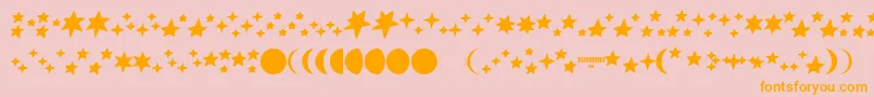 Astronomy Font – Orange Fonts on Pink Background