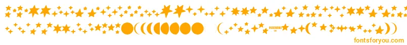 Czcionka Astronomy – pomarańczowe czcionki