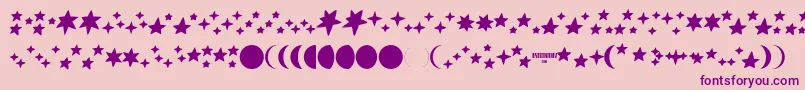 Astronomy Font – Purple Fonts on Pink Background