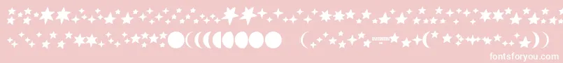 Astronomy Font – White Fonts on Pink Background