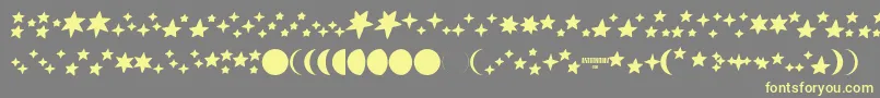 Astronomy Font – Yellow Fonts on Gray Background