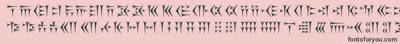 Kakoulookiam Font – Black Fonts on Pink Background
