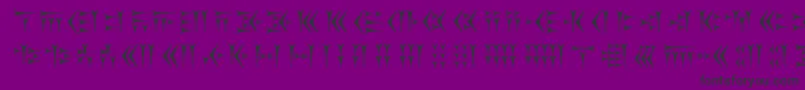 フォントKakoulookiam – 紫の背景に黒い文字