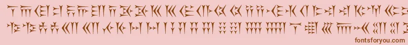 Kakoulookiam Font – Brown Fonts on Pink Background