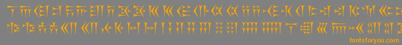 Kakoulookiam Font – Orange Fonts on Gray Background