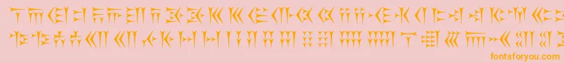 Kakoulookiam Font – Orange Fonts on Pink Background