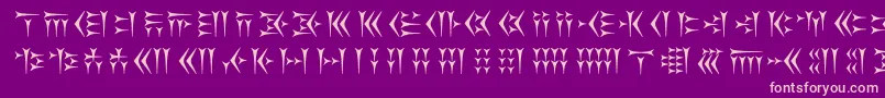 Kakoulookiam Font – Pink Fonts on Purple Background