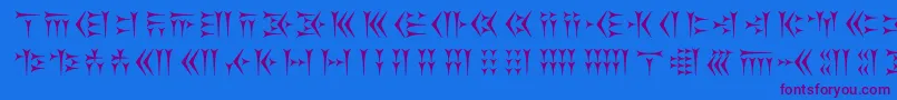 Kakoulookiam Font – Purple Fonts on Blue Background