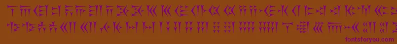 Kakoulookiam Font – Purple Fonts on Brown Background