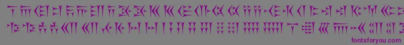 Kakoulookiam Font – Purple Fonts on Gray Background