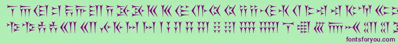 Kakoulookiam Font – Purple Fonts on Green Background