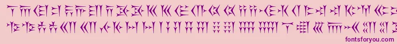 Kakoulookiam Font – Purple Fonts on Pink Background