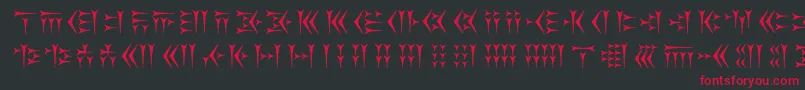 Kakoulookiam Font – Red Fonts on Black Background