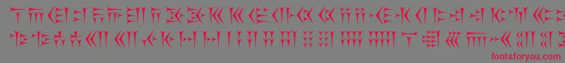 Kakoulookiam Font – Red Fonts on Gray Background
