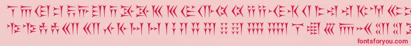 Kakoulookiam Font – Red Fonts on Pink Background