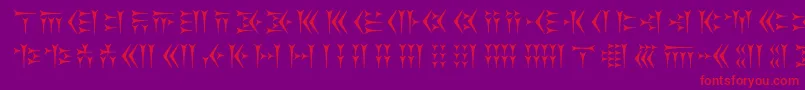 Kakoulookiam Font – Red Fonts on Purple Background