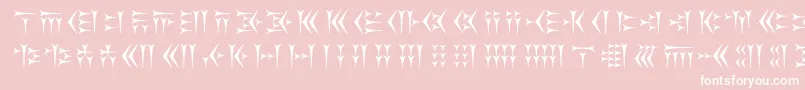 Kakoulookiam Font – White Fonts on Pink Background