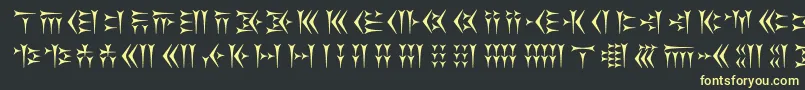 Kakoulookiam Font – Yellow Fonts on Black Background