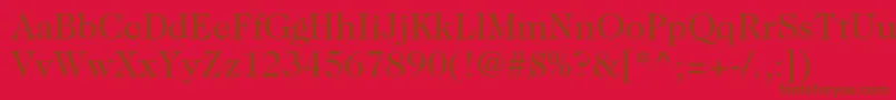 Шрифт Caslon224stdBook – коричневые шрифты на красном фоне