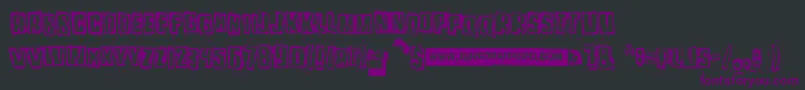 Шрифт Pozothree – фиолетовые шрифты на чёрном фоне