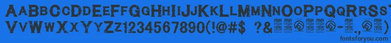 CynicalhillsRegular Font – Black Fonts on Blue Background