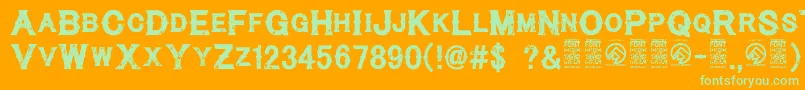 CynicalhillsRegular Font – Green Fonts on Orange Background