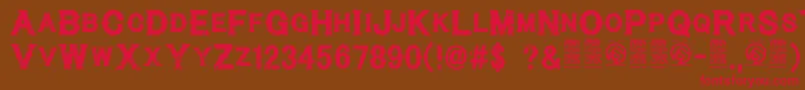 Подробнее о шрифте CynicalhillsRegular Шрифт CynicalhillsRegular – красные шрифты на коричневом фоне