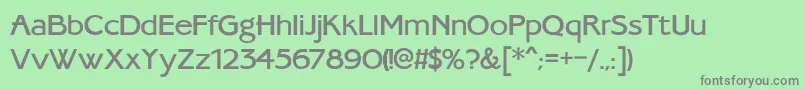 AmbassadoretypeRegular Font – Gray Fonts on Green Background