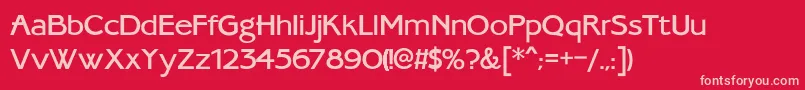 AmbassadoretypeRegular Font – Pink Fonts on Red Background
