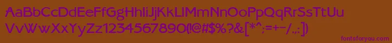 AmbassadoretypeRegular Font – Purple Fonts on Brown Background