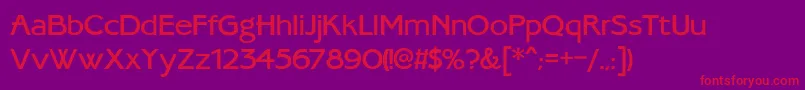 AmbassadoretypeRegular Font – Red Fonts on Purple Background
