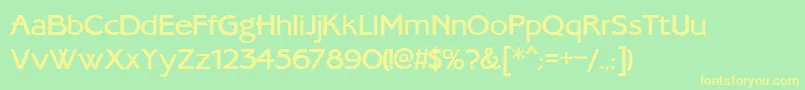 AmbassadoretypeRegular Font – Yellow Fonts on Green Background