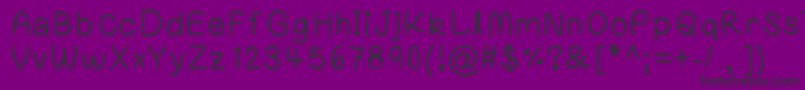 フォントLaurenawrecksus – 紫の背景に黒い文字