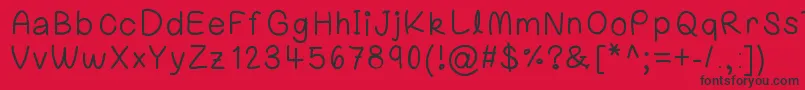 Laurenawrecksus Font – Black Fonts on Red Background