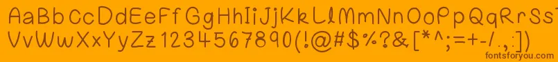 Laurenawrecksus Font – Brown Fonts on Orange Background