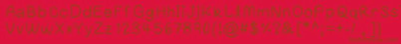 Laurenawrecksus Font – Brown Fonts on Red Background