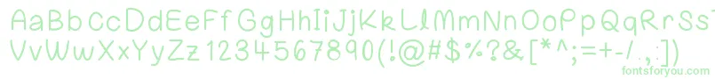 Laurenawrecksus Font – Green Fonts on White Background
