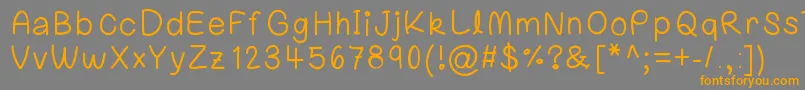 Laurenawrecksus Font – Orange Fonts on Gray Background