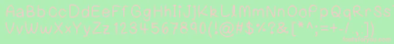 Laurenawrecksus Font – Pink Fonts on Green Background