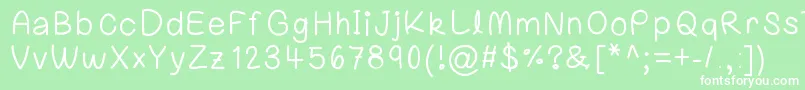 Laurenawrecksus Font – White Fonts on Green Background