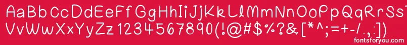 Laurenawrecksus Font – White Fonts on Red Background